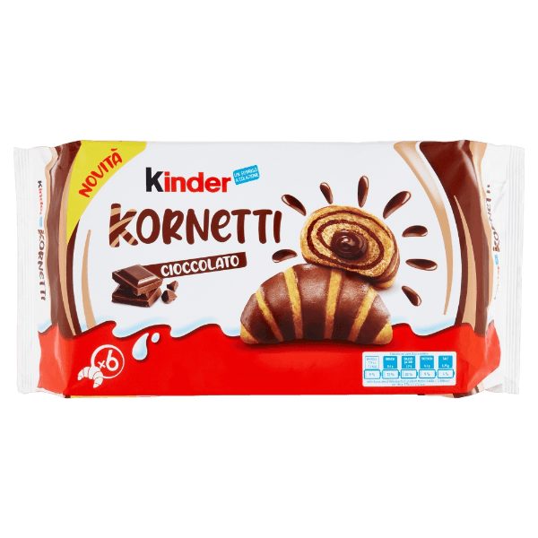 KINDER CROISSANT KORNETTI CHOCOLATE X6 252 GR (12 in a box)