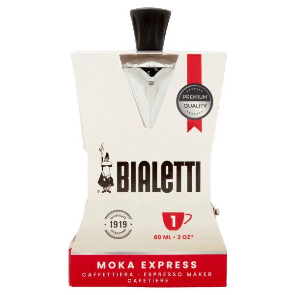 BIALETTI CAFFETTIERA MOKA EXPRESS - COFFEE MAKER MOKA 1 CUPS (6 in a box)