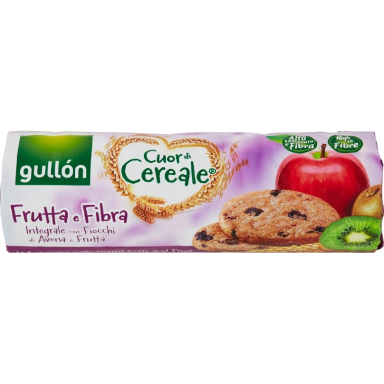 GULLON BISCOTTI CUOR DI CEREALE FRUTTA E FIBRA 300 GR (16 in a box)