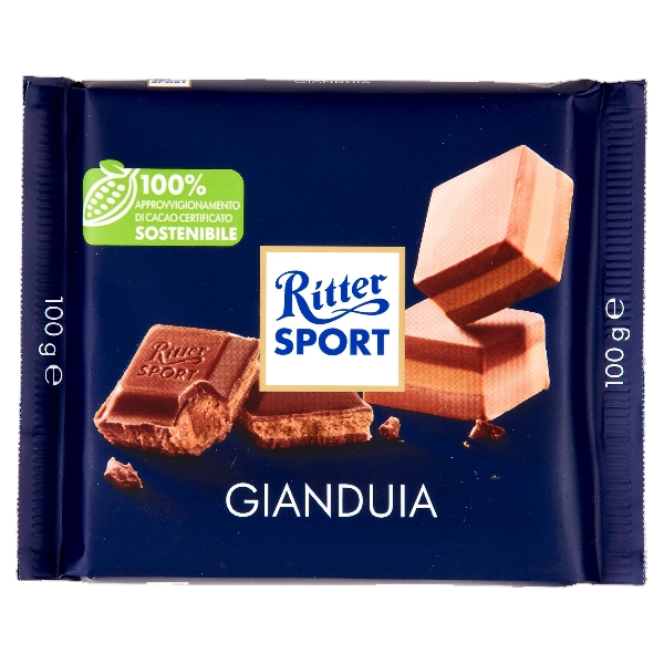 RITTER SPORT CHOCOLATE BAR GIANDUIA 100 GR (13 in a box)