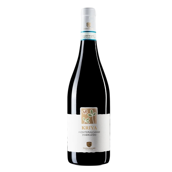 VINI ITALIA RED WINE ORGANIC VIGNAMADRE KRIYA MONTEPULCIANO DOC , ABRUZZO, ITALY 75 CL (6 IN A BOX)