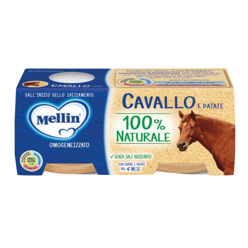 MELLIN HOMOGENIZED MEAT HORSE 80 GR X2 (12 IN A BOX)