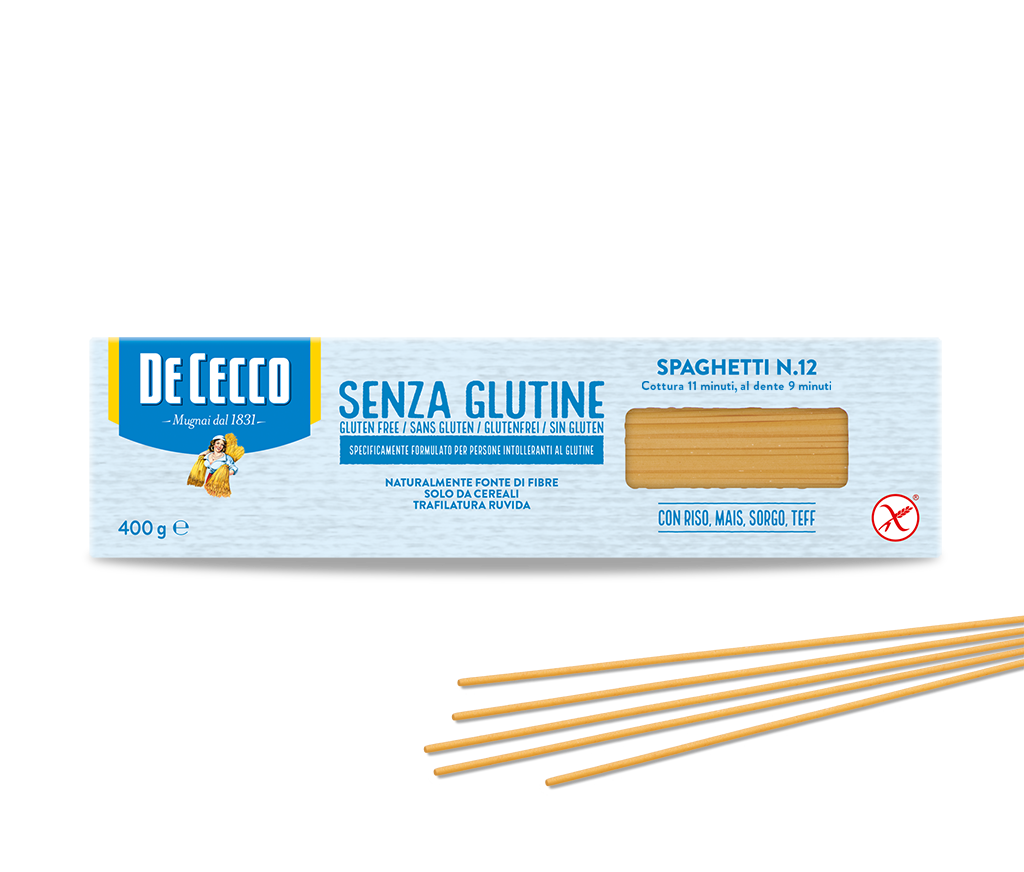 DE CECCO PASTA GLUTEN FREE SPAGHETTI N.12 400 GR (12 IN A BOX)