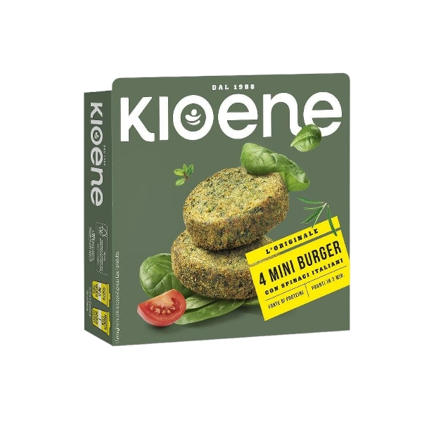 KIO ENE VEGETABLES MINI BURGER SPINACH X4 200 GR (6 in a box)