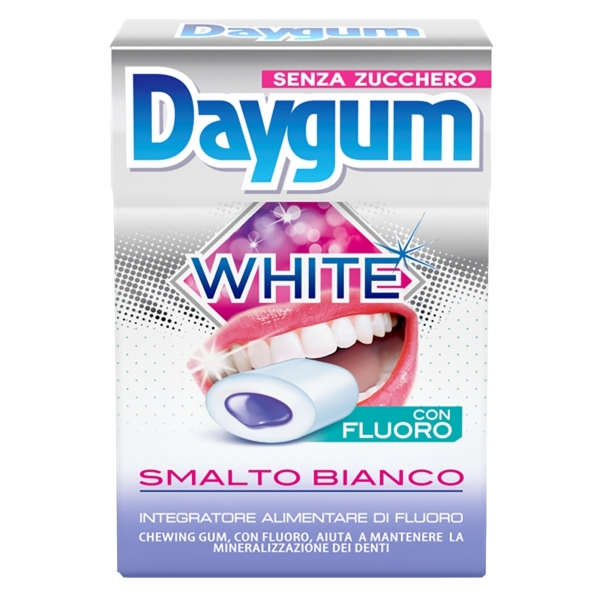DAYGUM CHEWING GUM WHITE SUGAR FREE 60 GR (20 in a box)