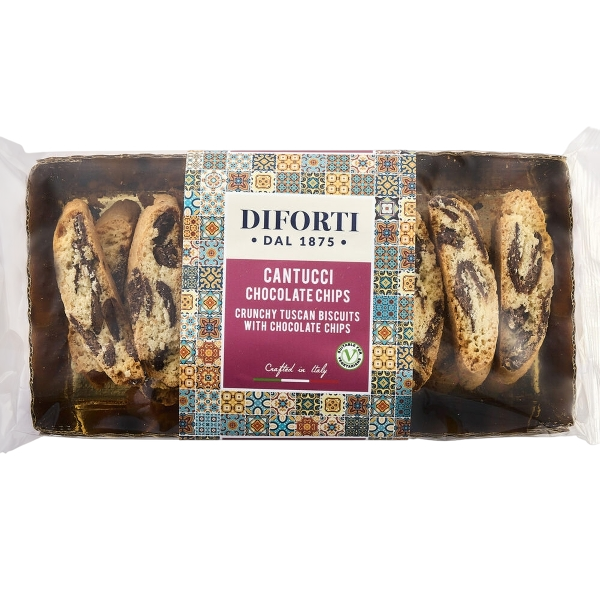 DIFORTI BISCUITS CANTUCCI CHOCOLATE CHIPS 180 GR (6 in a box)