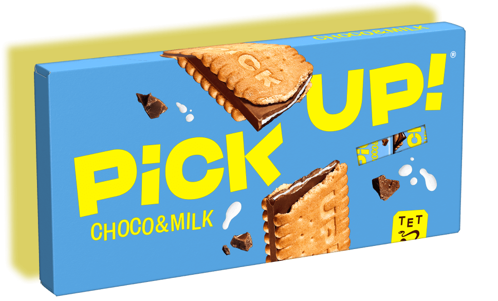 BAHLSEN BISCOTTI PICK UP CHOCO & MILK X4 112 GR (20 in a box)