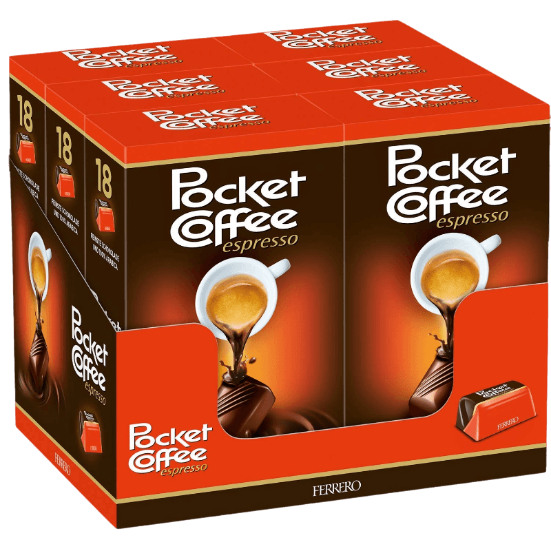 FERRERO POCKET COFFEE PRALINE ESPRESSO CLASSICO T18 225 GR (6 in a box)