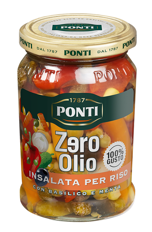 PONTI ZERO OLIO INSALATA FOR RICE BASIL & MINT 300 GR (12 in a box)