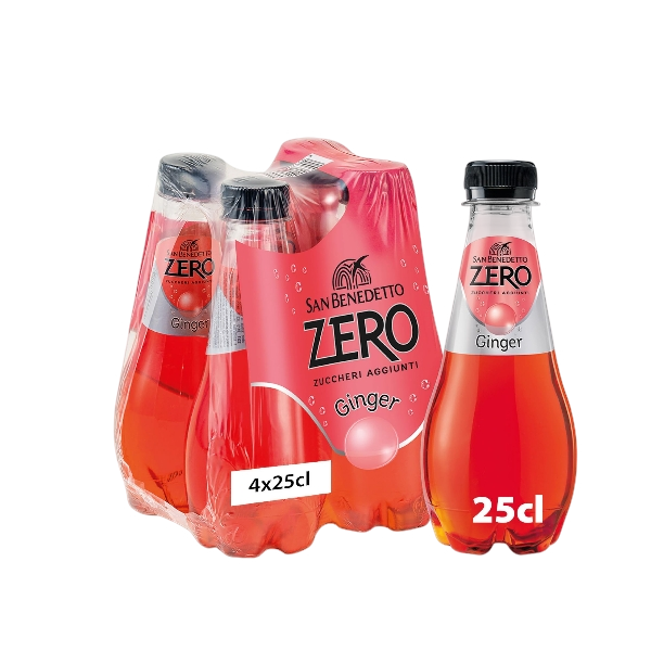 SAN BENEDETTO ZERO GINGER PET 25 CL X4 (6 in a box)