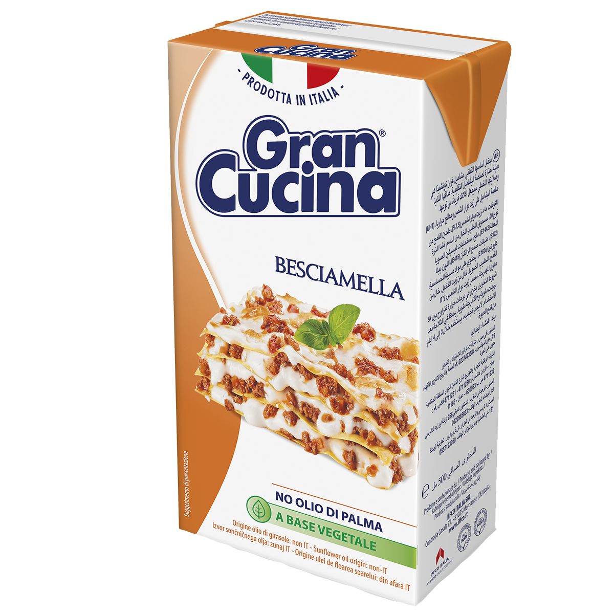 GRAN CUCINA BESCIAMELLA VEGETALE 500 ML (20 in a box)