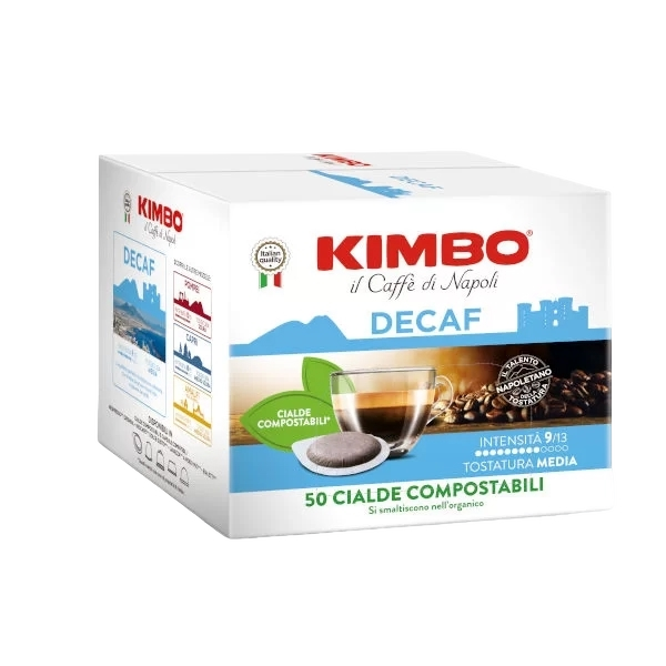 KIMBO COFFEE PODS ESE 44 MM DECAF DEK DECAFFEINATO X50 (6 in a box)