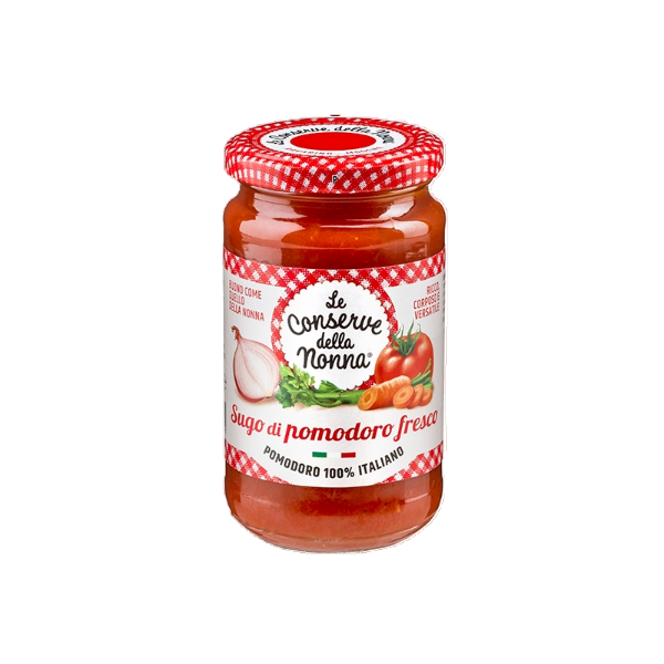 CONSERVE DELLA NONNA PASTA SAUCE OF TOMATO FRESH 190 GR (12 in a box)