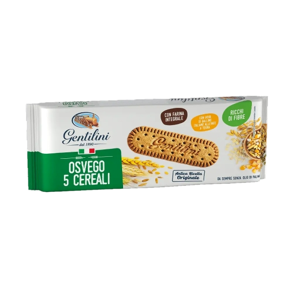 GENTILINI BISCOTTI WHOLEMEAL OSVEGO AI 5 CEREALI 250 GR (14 in a box)