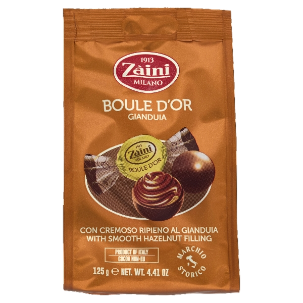 ZAINI PRALINES BOULE D'OR GIANDUIA 125 GR (12 in a box)
