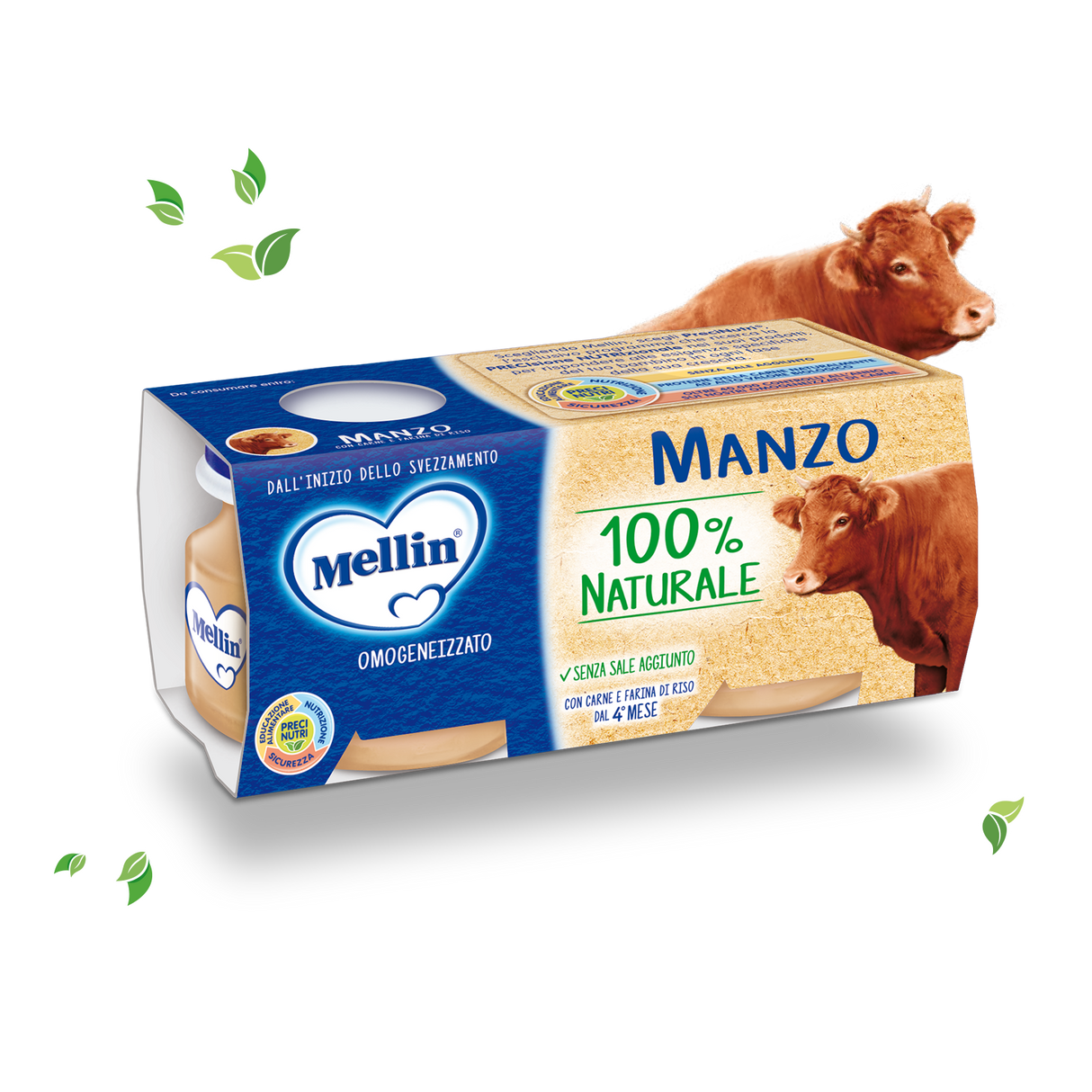 MELLIN HOMOGENIZED MEAT BEEF 80 GR X2 (12 in a box)