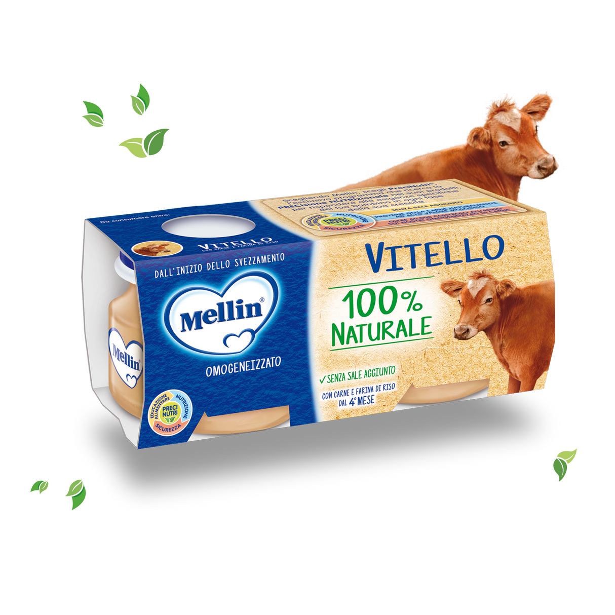 MELLIN HOMOGENIZED MEAT VEAL 80 GR X2 (12 in a box)