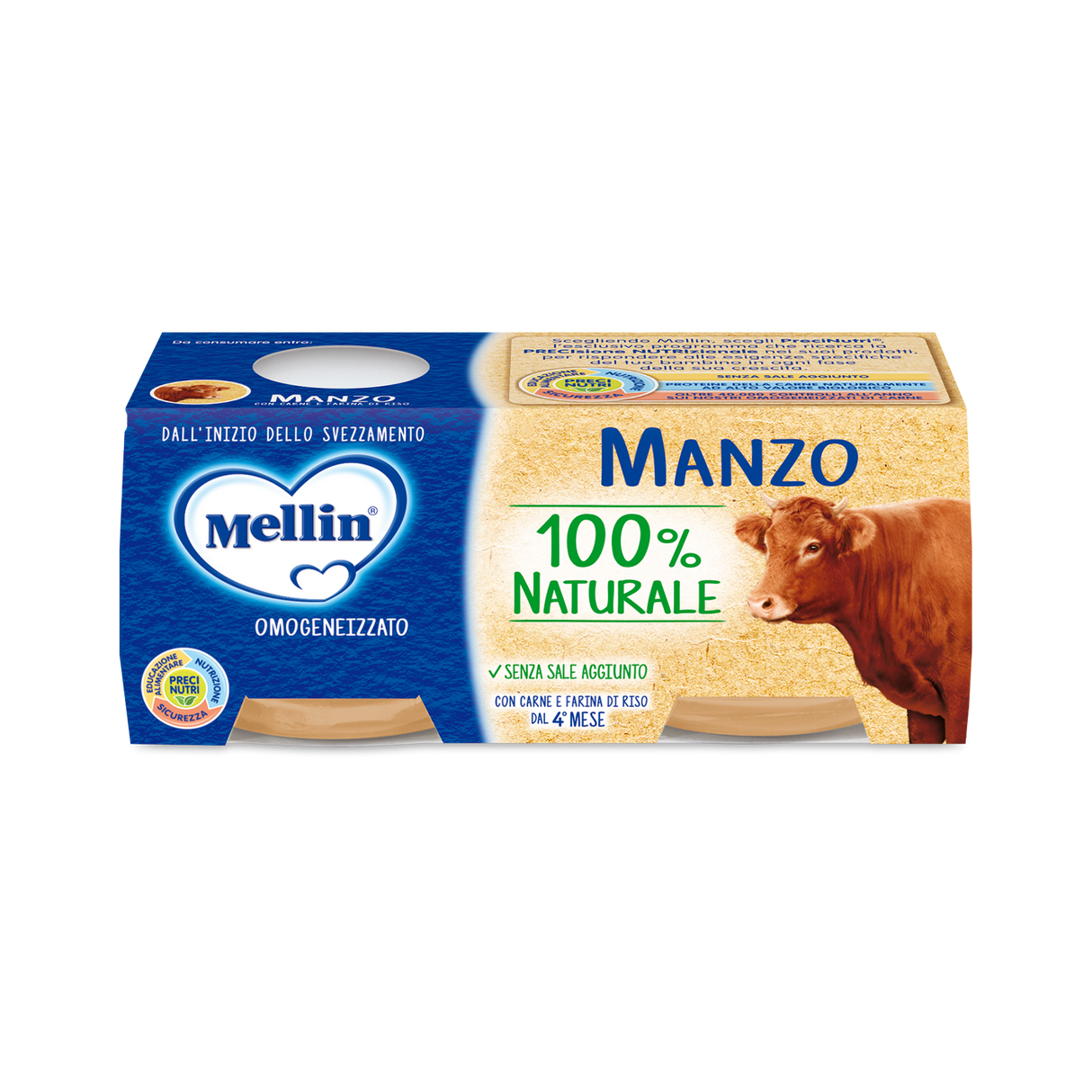 MELLIN HOMOGENIZED MEAT BEEF 80 GR X2 (12 in a box)