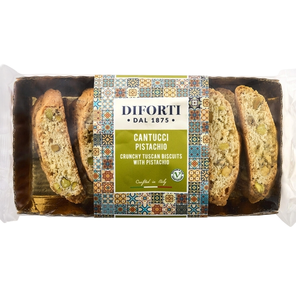 DIFORTI BISCUITS CANTUCCI PISTACHIO CHIPS 180 GR (6 in a box)