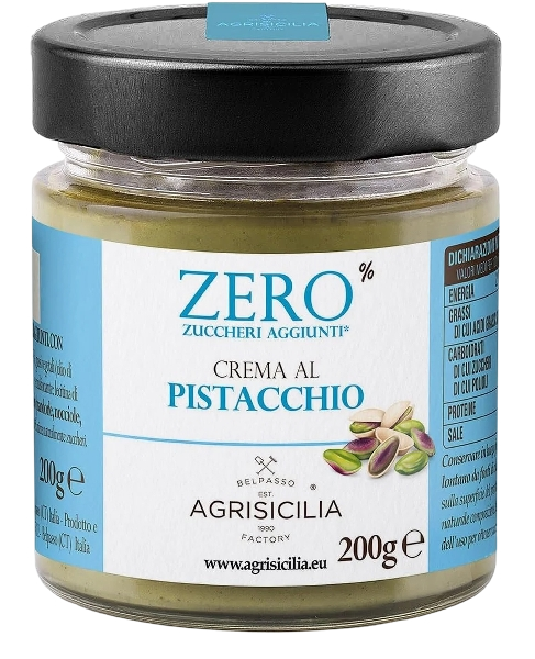 AGRISICILIA SPREAD ZERO CREAM PISTACHIO 200 GR (6 in a box)