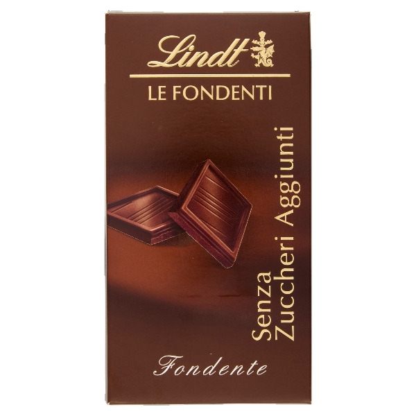 LINDT CLASSIC CHOCOLATE BAR DARK WITHOUT SUGAR ADDED 100 GR (16 in a box)