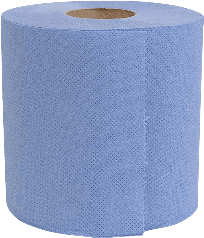 DISPOSABLE BLUE CENTREFEED ROLLS (6 in a box)