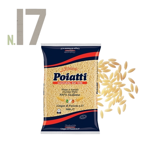 POIATTI PASTINA DI SEMOLA LINGUE DI PASSERO N.17 1 KG (12 in a box)