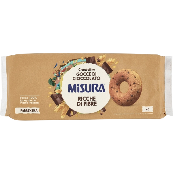 MISURA FIBRE EXTRA CIAMBELLINE WHOLEMEAL CHOCOLATE X6 230 GR (10 in a box)