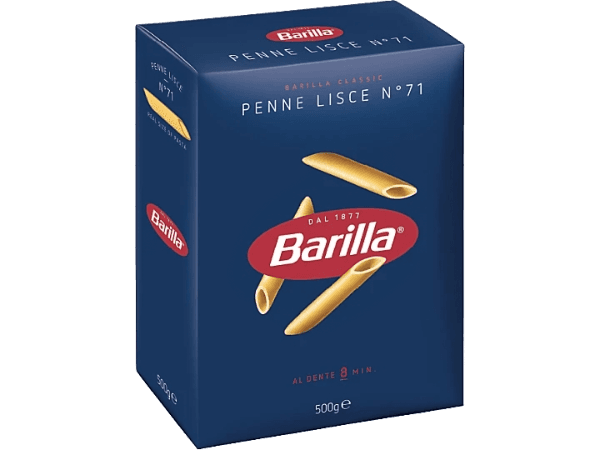 BARILLA PASTA DI SEMOLA PENNE LISCE N.71 500 GR (14 in a box)