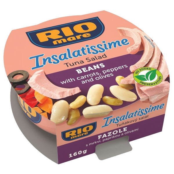 RIOMARE READY INSALATISSIME TUNA BEANS 160 GR (36 in a box)