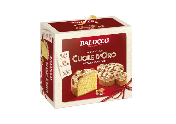 BALOCCO COLOMBA CUORE D'ORO WITHOUT CANDIED FRUIT 750 GR (18 in a box)