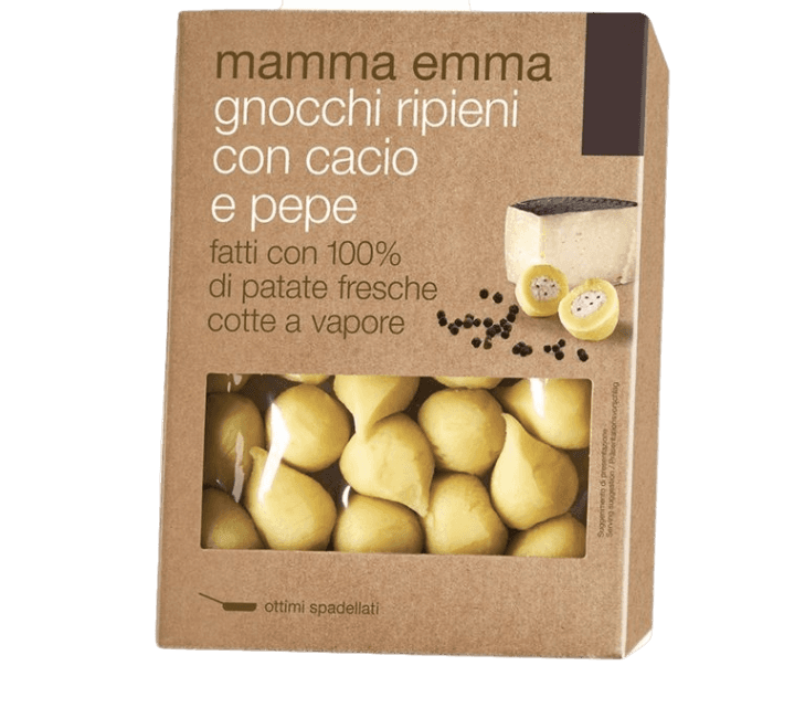 MAMMA EMMA STUFFED PASTA GNOCCHI WITH CACIO E PEPE 350 GR (6 in a box)