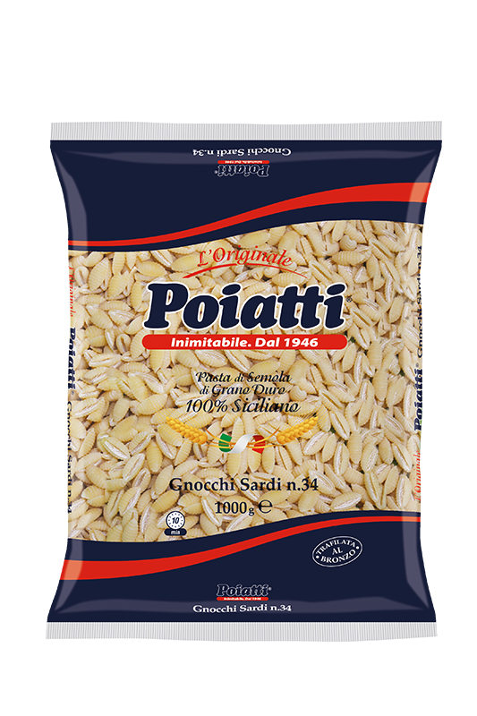 POIATTI PASTA DI SEMOLA GNOCCHI SARDI N.34 1 KG (12 in a box)