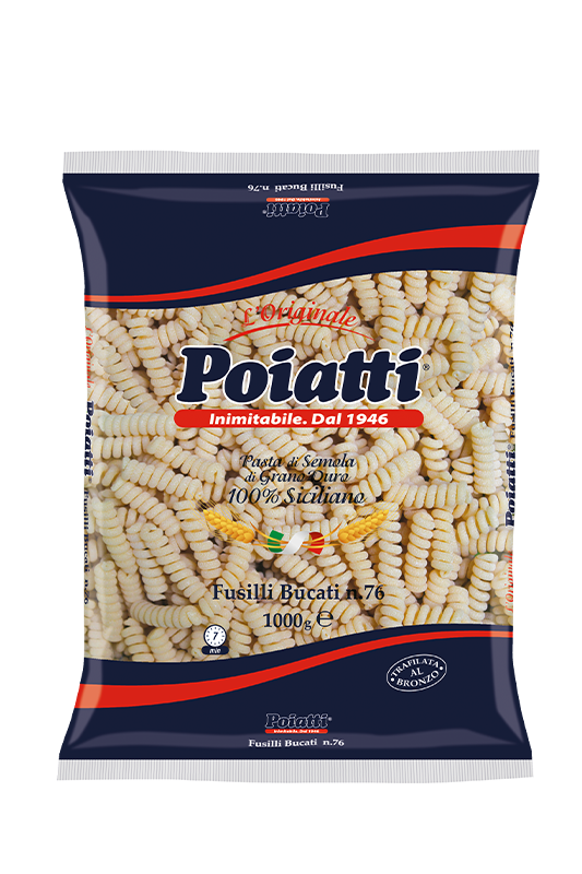 POIATTI PASTA DI SEMOLA FUSILLI BUCATI N.76 1 KG (12 in a box)