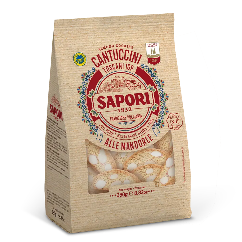 SAPORI BISCOTTI CANTUCCINI TOSCANI I.G.P. ALMOND 600 GR (6 in a box)