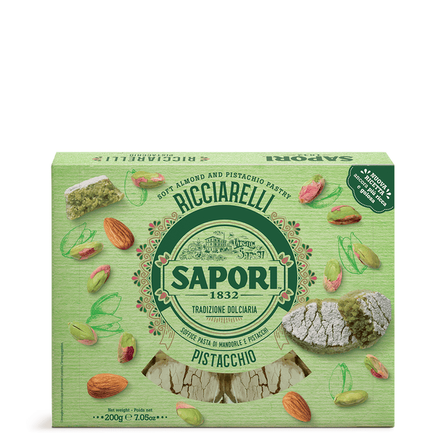 SAPORI BISCOTTI RICCIARELLI PISTACHIO 200 GR (10 in a box)