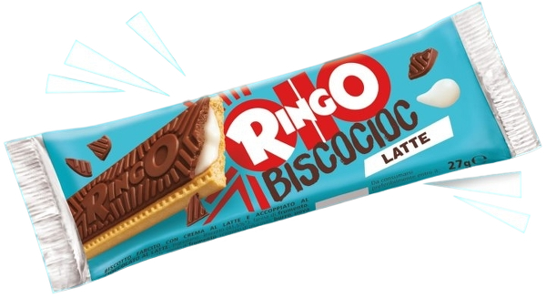 PAVESI RINGO BISCOTTI BISCOCIOC MILK X6 162 GR (12 in a box)