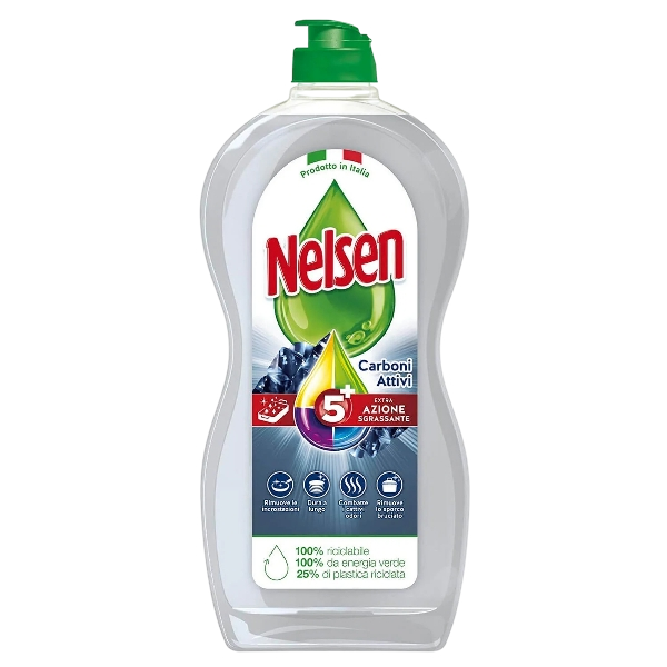 NELSEN DISH DETERGENT CARBONI ATTIVI 900 ML (12 in a box)