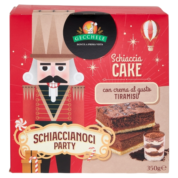 GECCHELE CAKE SCHIACCIANOCI PARTY TIRAMISU' 350 GR (6 in a box)