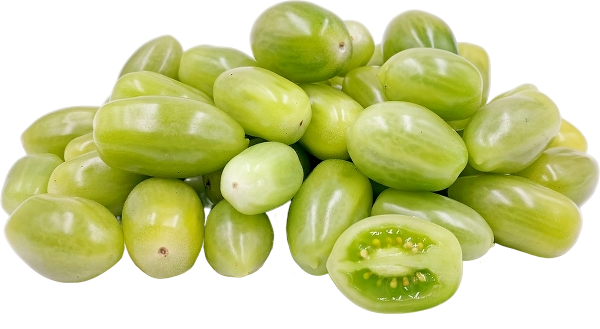 FRESH VEGETABLES TOMATO BABY PLUM GREEN £7 AL KG (APPROX 3.2 KG) - ONLY LONDON AREA