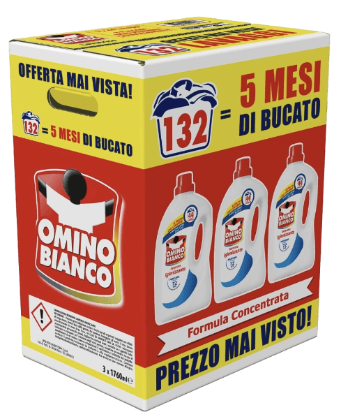 OMINO BIANCO LAUNDRY DETERGENT SANITIZING 44 WASHES X3 5.28 LT (1 in a box)