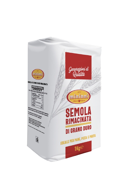 MININNI FLOURS SEMOLA RIMACINATA 1 KG (10 in a box)