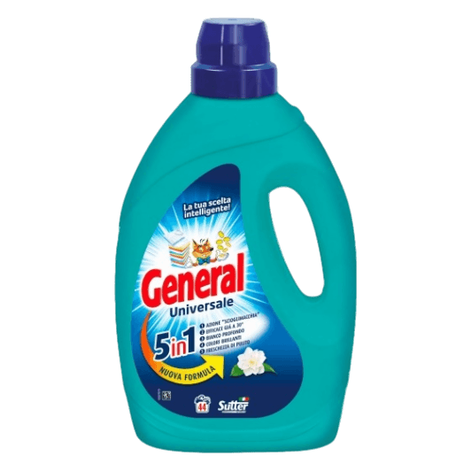 GENERAL LAUNDRY DETERGENT UNIVERSAL 5 IN 1 44+5 WASHES 1.98 LT (6 in a box)