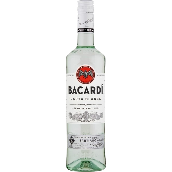 BACARDI WHITE RUM CARTA BLANCA 70 CL (6 in a box)