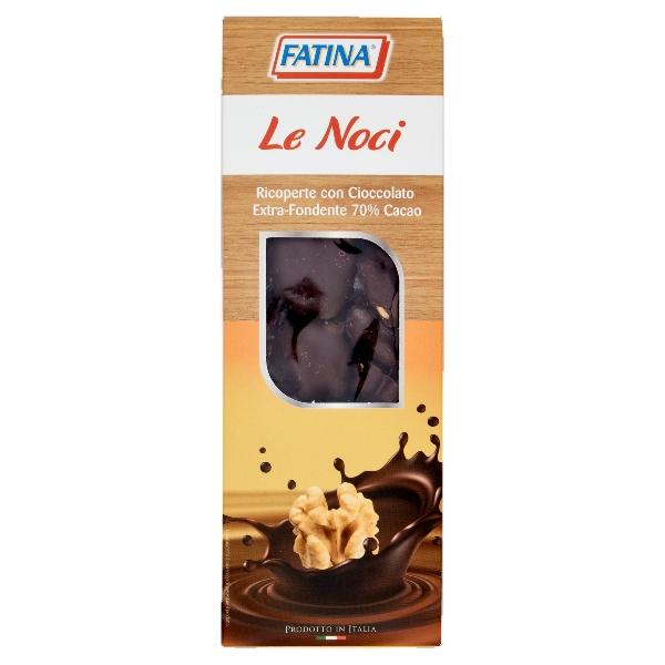 FATINA DRIED FRUITS WALNUT COVERED DARK CHOCOLATE 120 GR (16 in a box)