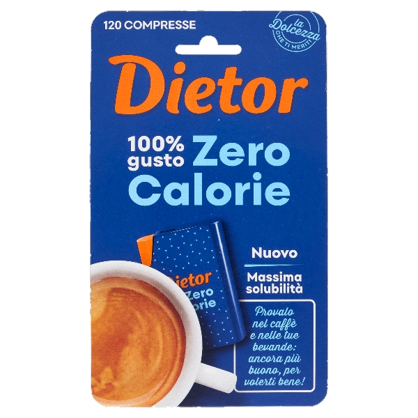 DIETOR SWEETNER CAPSULES 100% GUSTO ZERO CALORIE X120 6 GR (30 in a box)