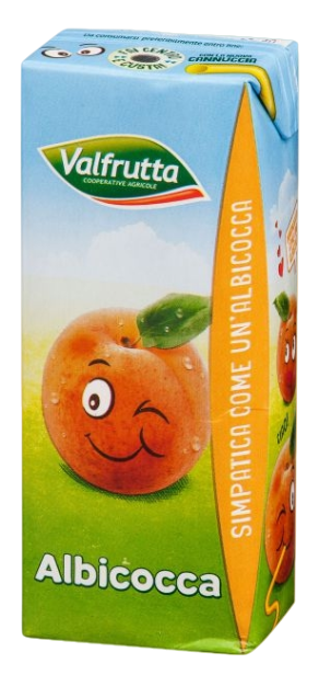 VALFRUTTA NETTARE FRUIT JUICE ALBICOCCA BRICK 200 ML X6 (4 in a box)