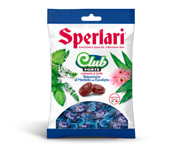 SPERLARI CANDY CLUB STRONG BALSAMIC MINT AND EUCALYPTUS 200 GR (18 in a box)