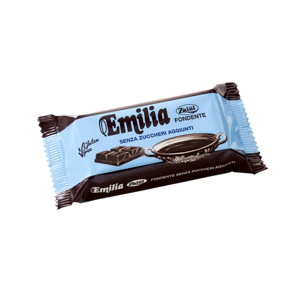 ZAINI EMILIA CHOCOLATE DARK EXTRA WITHOUT ADDED SUGAR 200 GR (24 in a box)