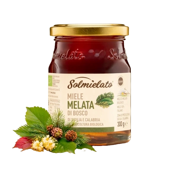 SOLMIELATO BIO HONEY MIELE MIELATA DI BOSCO JAR 300 GR (6 in a box)